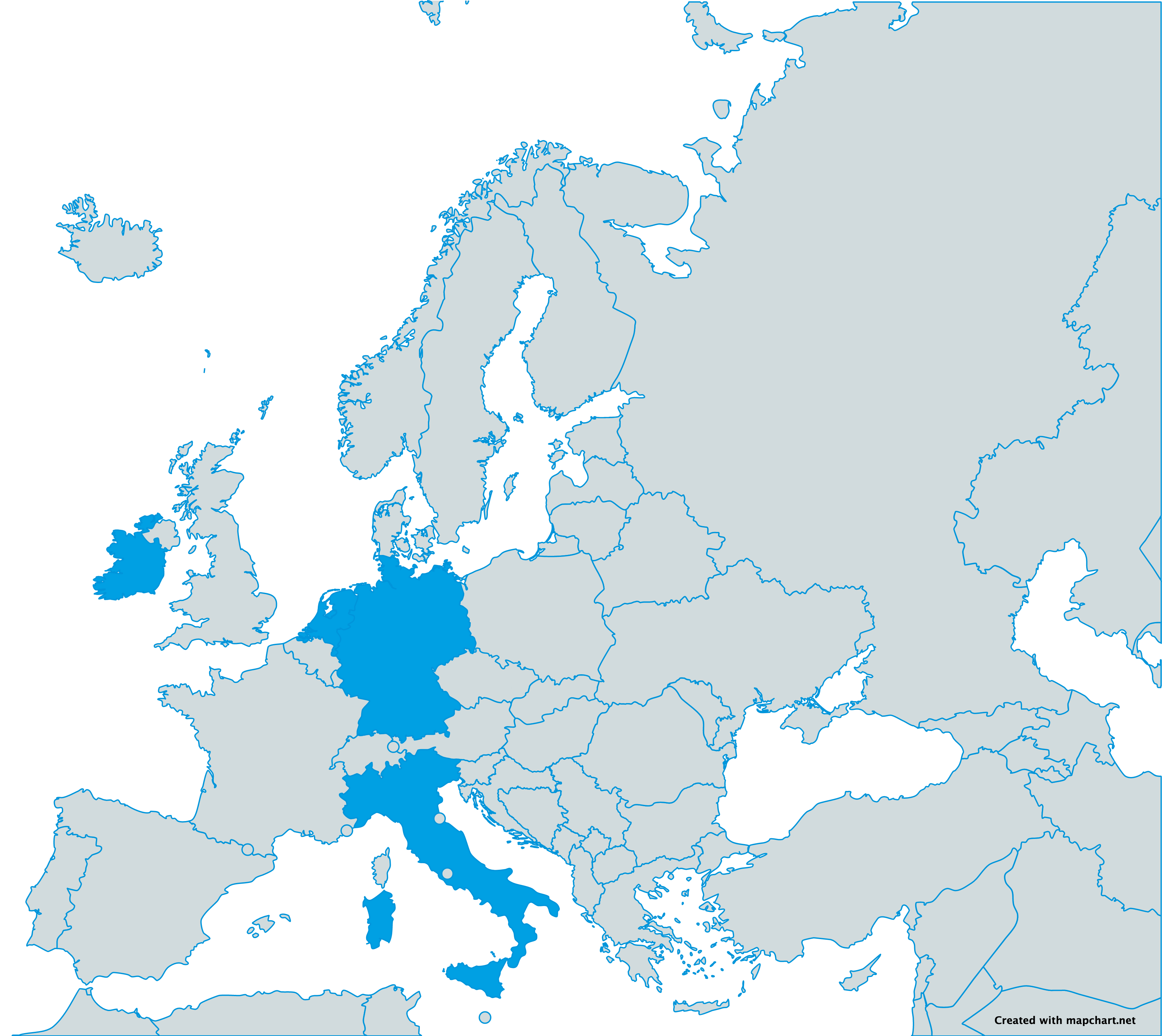 Mappa partner progetto Erasmus+ INTENSE