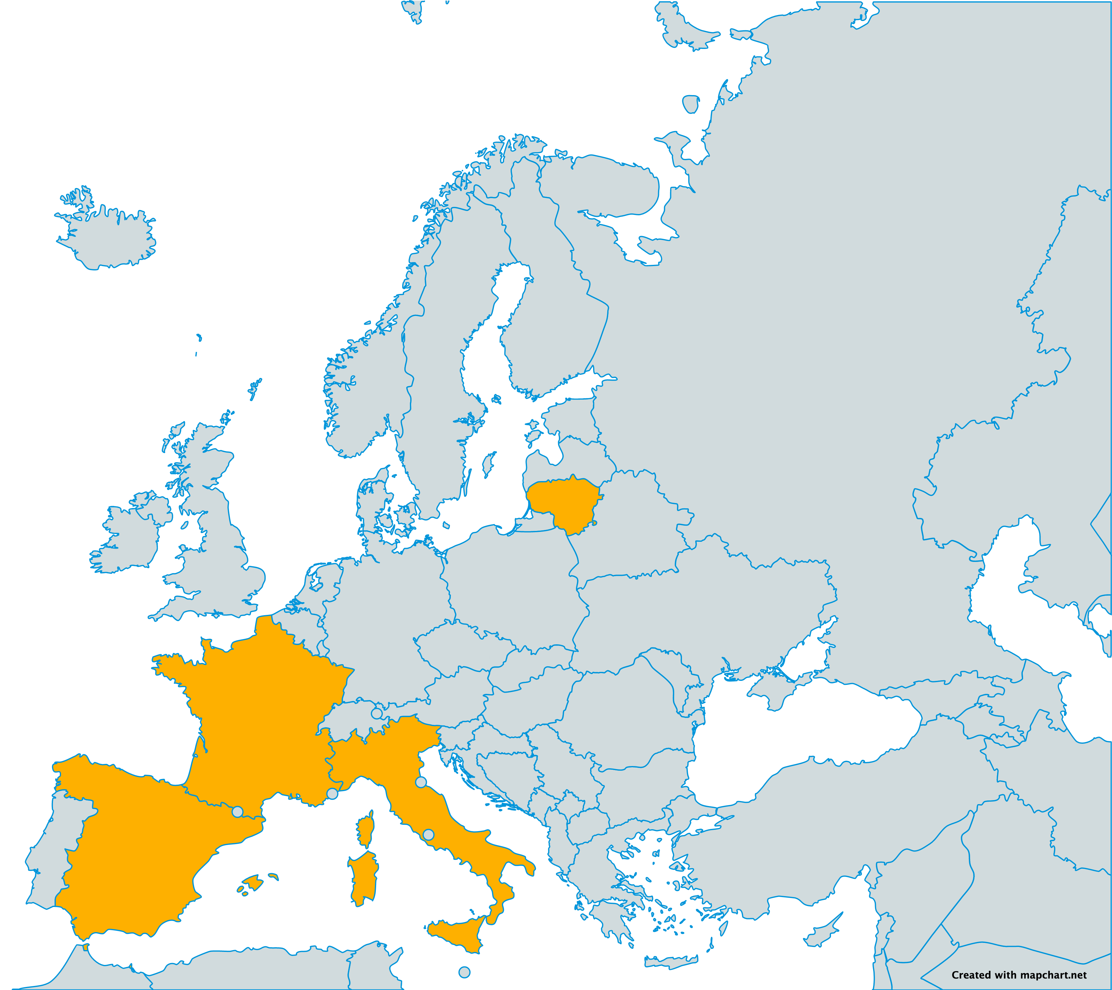 Mappa partner progetto Erasmus+ Mind Inclusion 2.0