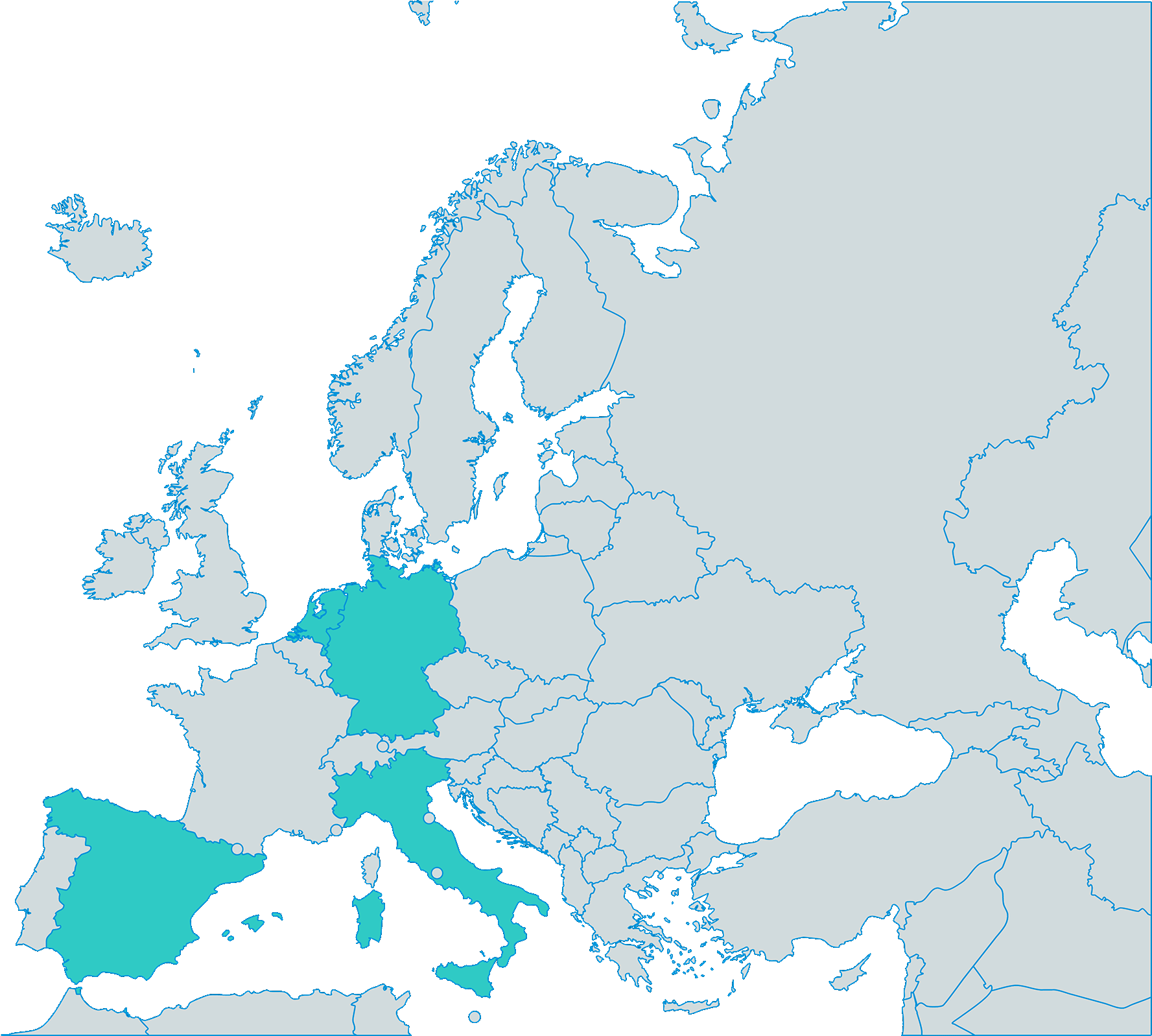Mappa partner progetto Erasmus+ Glide19